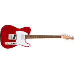 Fender Squier Affinity Series® Telecaster® FMT SH, Laurel Fingerboard, White Pickguard, Crimson Red Transparent