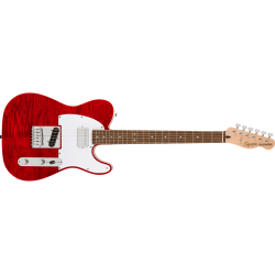 Fender Squier Affinity Series® Telecaster® FMT SH, Laurel Fingerboard, White Pickguard, Crimson Red Transparent