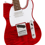 Fender Squier Affinity Series® Telecaster® FMT SH, Laurel Fingerboard, White Pickguard, Crimson Red Transparent