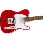 Fender Squier Affinity Series® Telecaster® FMT SH, Laurel Fingerboard, White Pickguard, Crimson Red Transparent