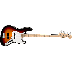 Fender Squier Affinity Series® Jazz Bass®, Maple Fingerboard, White Pickguard, 3-Color Sunburst