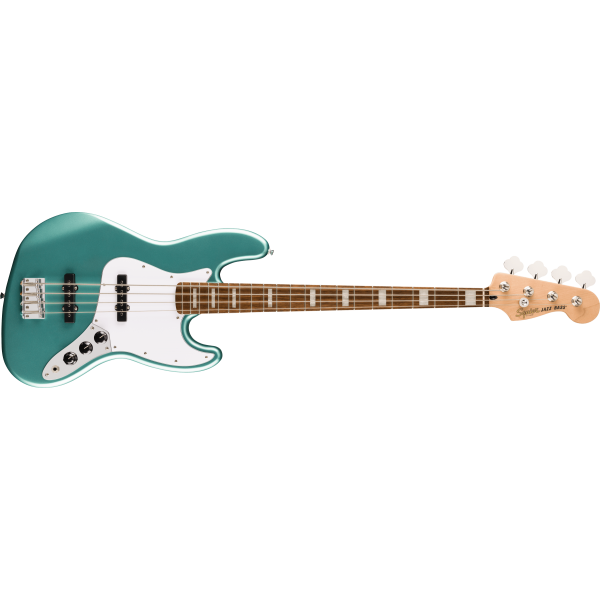Fender Squier Affinity Series® Active Jazz Bass®, Laurel Fingerboard, White Pickguard, Mystic Sea Foam Green