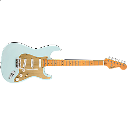 Fender Squier 40th Anniversary Stratocaster®, Vintage Edition, Maple Fingerboard, Gold Anodized Pickguard, Satin Sonic Blue