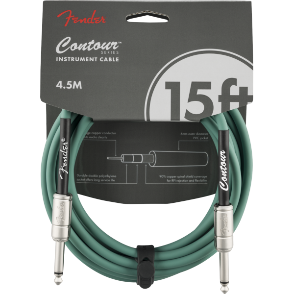Fender Contour™ 15' Cable, Sherwood Green