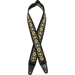 Fender Pasadena Woven Strap, Yellow Clover, 2"