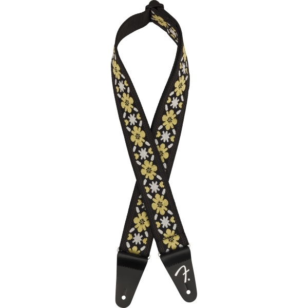 Fender Pasadena Woven Strap, Yellow Clover, 2"