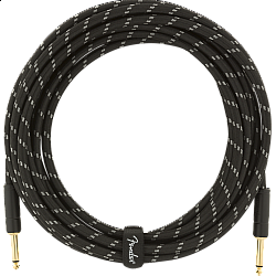Fender Deluxe Series Instrument Cable, Straight/Straight, 18.6', Black Tweed