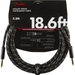 Fender Deluxe Series Instrument Cable, Straight/Straight, 18.6', Black Tweed