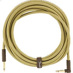Fender Deluxe Series Instrument Cable, Straight/Angle, 18.6', Tweed