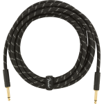Fender Deluxe Series Instrument Cable, Straight/Straight, 15', Black Tweed