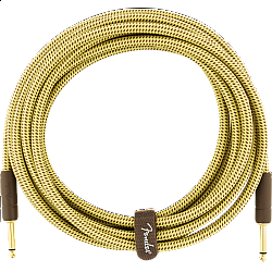 Fender Deluxe Series Instrument Cable, Straight/Straight, 15', Tweed