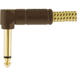 Fender Deluxe Series Instrument Cable, Straight/Angle, 15', Tweed