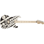 Fender EVH® Striped Series Circles, Maple Fingerboard, Black and White Crop Circles Graphic