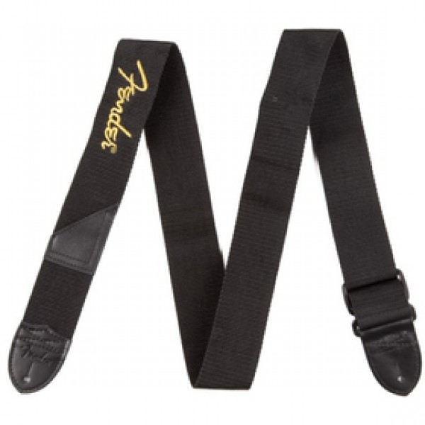 Fender 2" Black Poly Strap - pás na gitaru