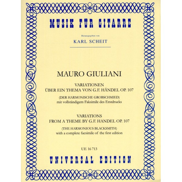 Giuliani, Mauro - Variácie na tému G.F.Händla op.107 (Scheit)