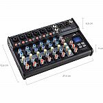 Pronomic B-803 Mini Mixer with Bluetooth® and USB Recording