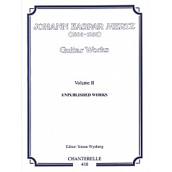Mertz, Johann Kaspar - Guitar Works Unpublished Works Vol.2