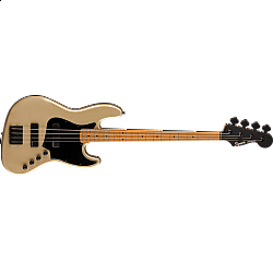 Fender Squier  Contemporary Active Jazz Bass® HH, Roasted Maple Fingerboard, Black Pickguard, Shoreline Gold