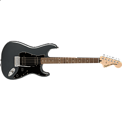Fender Squier Affinity Series™ Stratocaster® HH, Laurel Fingerboard, Black Pickguard, Charcoal Frost Metallic 