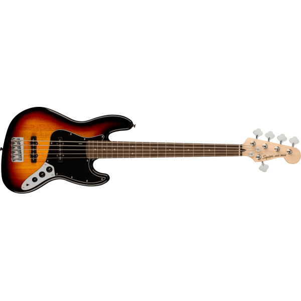 Fender Affinity Series™ Jazz Bass® V, Laurel Fingerboard, Black Pickguard, 3-Color Sunburst 