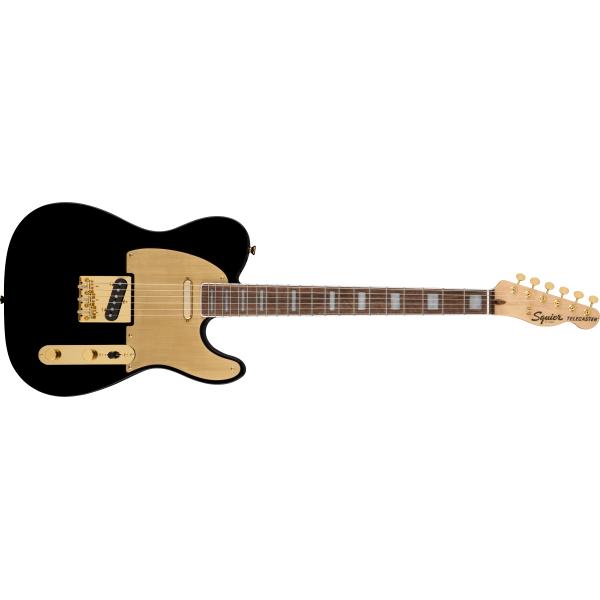 Fender Squier 40th Anniversary, Telecaster, Gold Edition, LRL, Black