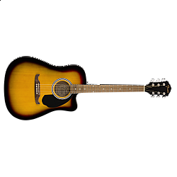 Fender FA-125CE Dreadnought, Walnut Fingerboard, Sunburst 