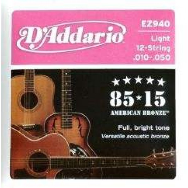 D'Addario EZ 940 - Struny pre 12-strunovú gitaru