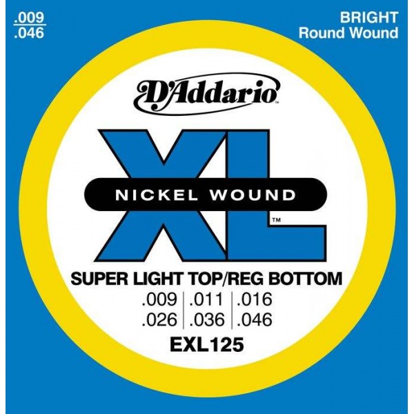 D´Addario EXL 125 - Struny pre elektrickú gitaru, 009/046