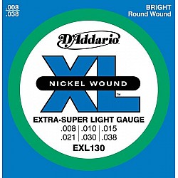 D´Addario EXL 130 - Stuny pre elektrickú gitaru, 008/038