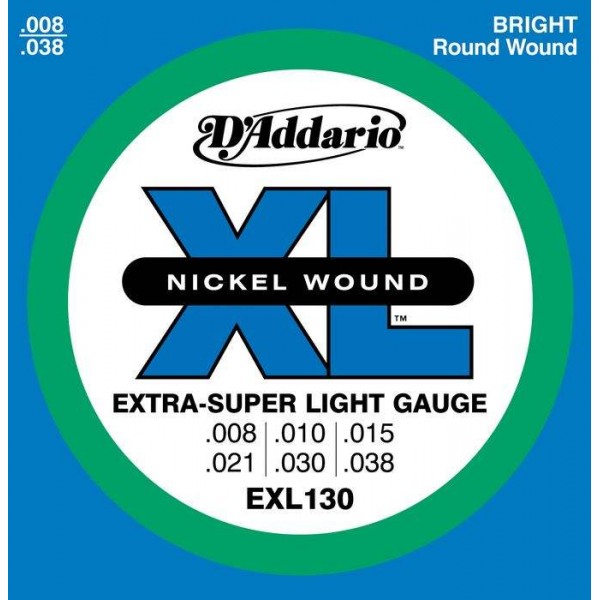 D´Addario EXL 130 - Stuny pre elektrickú gitaru, 008/038