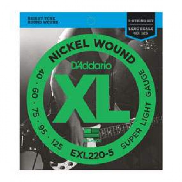 D'Addario EXL220-5 - struny na 5-str. basgitaru 40/125