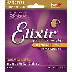 Elixir Nanoweb 16052 - Struny pre akust. gitaru, Phosphor Bronze