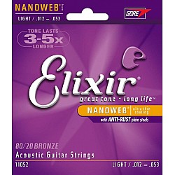 Elixir Nanoweb 11052 - Struny pre akust. gitaru, Bronze