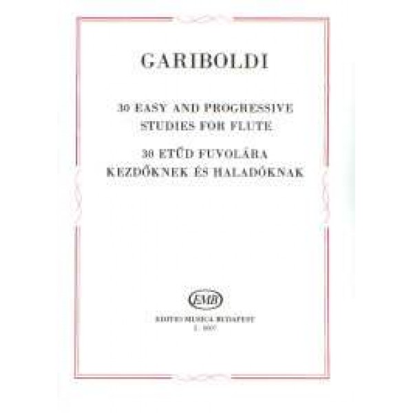 Gariboldi - 30 easy and progressive studies for flute - 8007