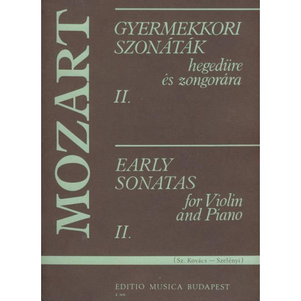 Mozart Z. 3636 - Early Sonatas pre husle a klavír 2. diel