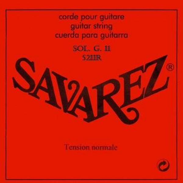 Savarez 5211R 11th string (G) standard tension, Single String, .