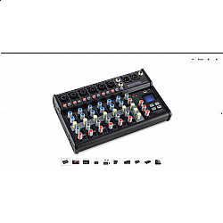 Pronomic B-803 Mini Mixer with Bluetooth® and USB Recording