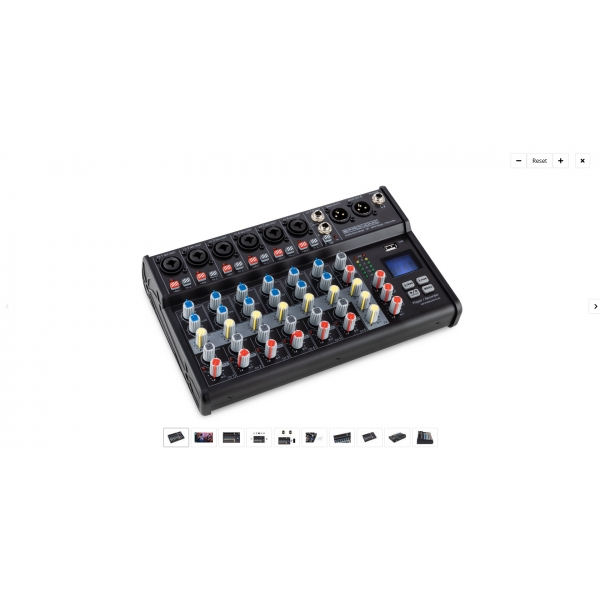 Pronomic B-803 Mini Mixer with Bluetooth® and USB Recording