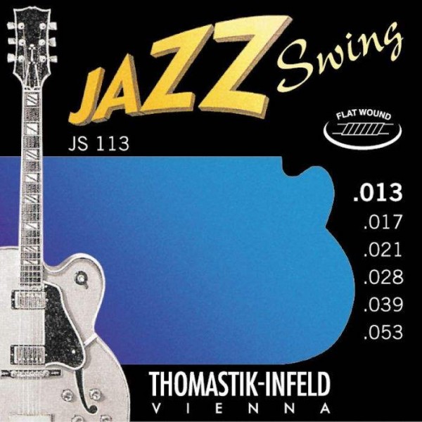 Thomastik JS 113 struny na jazz. gitaru 013/053  flat wound