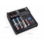 Pronomic B-403 Mini-Mixer + Bluetooth® + USB-Recording 