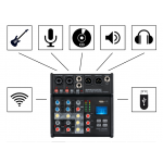 Pronomic B-403 Mini-Mixer + Bluetooth® + USB-Recording 