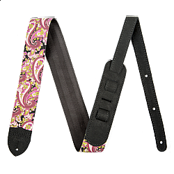 Fender Paisley Denim Strap, 2" Pink - pás na gitaru