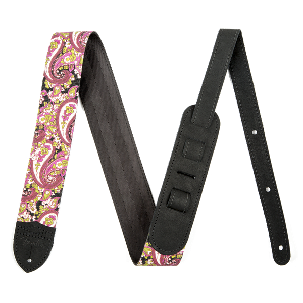 Fender Paisley Denim Strap, 2" Pink - pás na gitaru