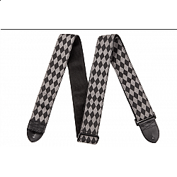 Fender Nylon Diamond Strap - Black / Grey - pás na gitaru 