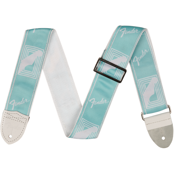 Fender 2" Custom Color Monogrammed Straps - Daphne Blue - pás na gitaru