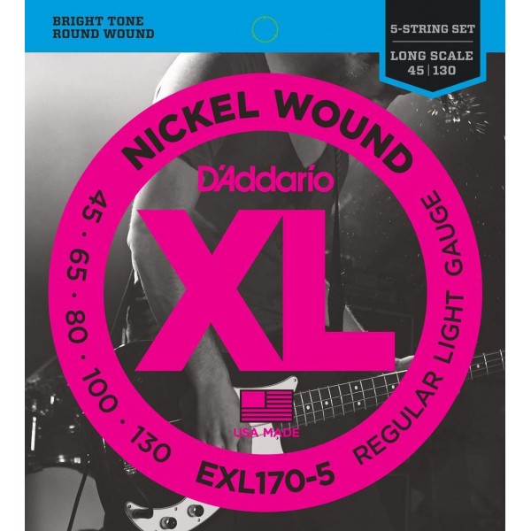 D'Addario EXL170-5 - Struny na basgitaru