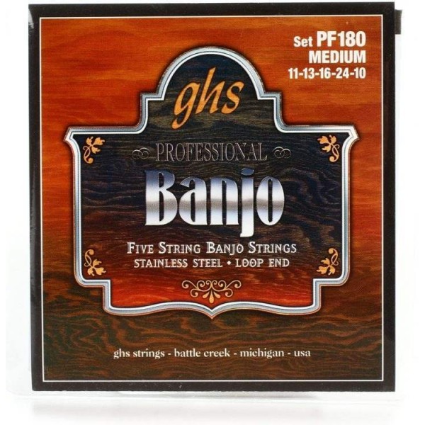GHS PF180 Struny pre 5-strunové banjo 011/010