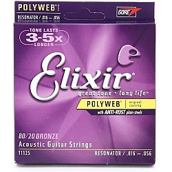 Elixir Polyweb 11125 - Struny pre rezonátor, Bronze