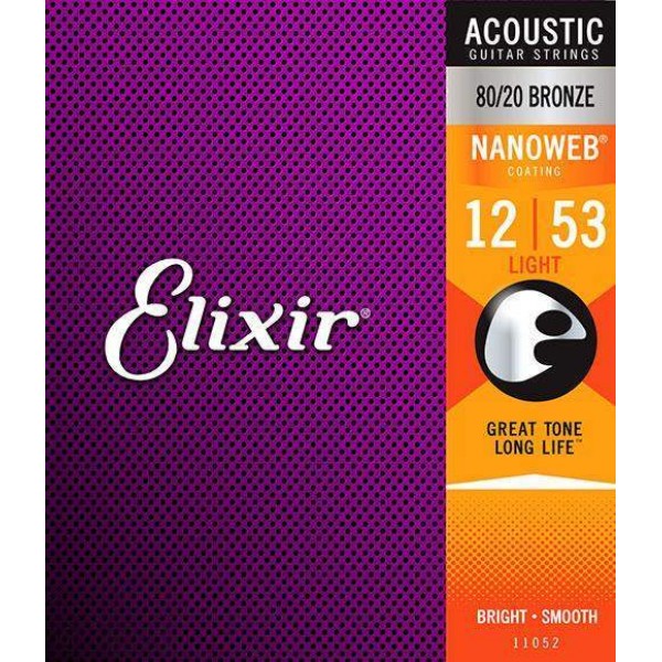 Elixir Nanoweb 11152 - Struny pre akust. gitaru, Bronze