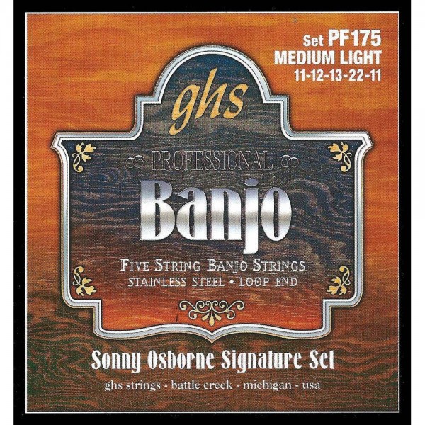 GHS PF175 Struny pre 5-strunové banjo 011/011